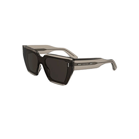Calvin Klein CK 24533S 272 51 Kadın Geometrik Şeffaf Kahverengi Kemik Güneş Gözlüğü