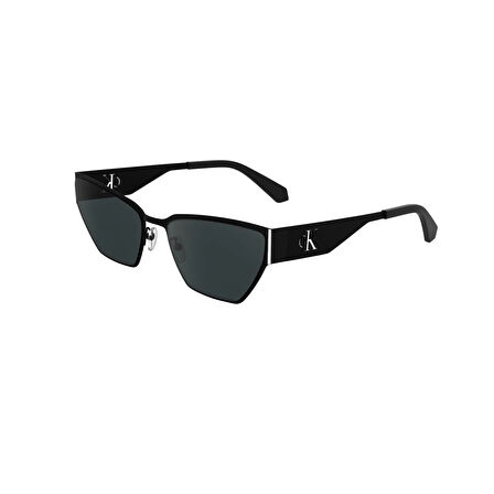Calvin Klein Jeans CKJ 24207S 001 58 Unisex Geometrik Siyah Metal Güneş Gözlüğü