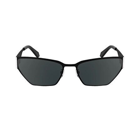Calvin Klein Jeans CKJ 24207S 001 58 Unisex Geometrik Siyah Metal Güneş Gözlüğü