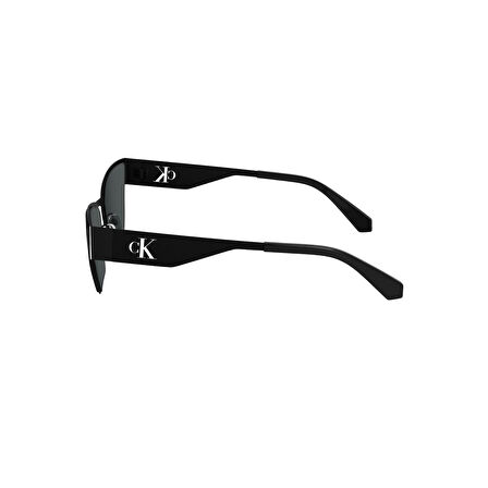 Calvin Klein Jeans CKJ 24207S 001 58 Unisex Geometrik Siyah Metal Güneş Gözlüğü