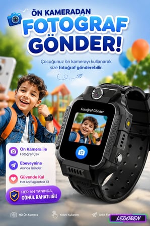 Akıllı Çocuk Saati Uyumlu Sim Kartlı Ve Lbs Konum Özellikli Kayıtlı Sesli Görüşme Canlı Takip