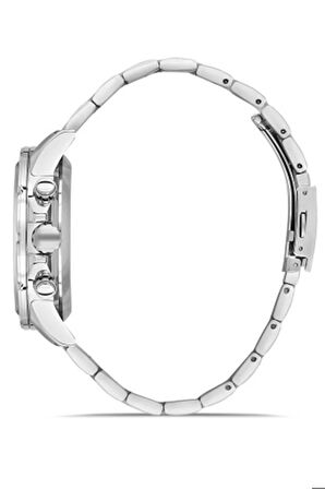 Erkek Çelik Kordon Kol Saati Çelik Kasa Su Geçirmez Multi Fonksiyon Tüm Göstergeler Aktif 2 Yıl Garantili