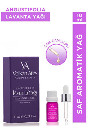 Volkan Ates Natural & Beauty Lavandula Angustifolia Saf Lavanta Yağı Cam Damlalıklı 10 ml