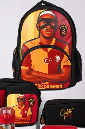 x Dekomus Lisanslı Galatasaray Victor Osimhen Büyük Boy Okul,Beslenme Ve Kalem Çantası,Beslenme Kabı,Matara Seti