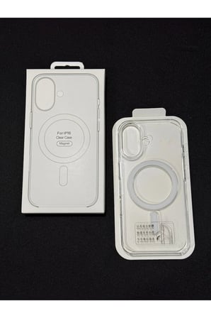 Iphone 16 Uyumlu Gerçek Magsafe Özellikli Sert Şeffaf Kılıf Animasyonlu