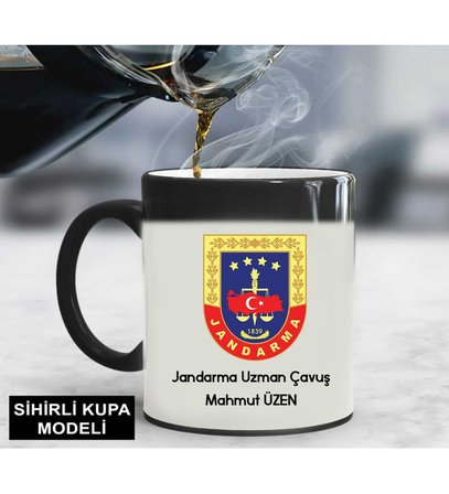 Jandarma Uzman Çavuş Kupa Bardağı Sihirli