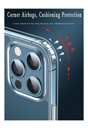 Iphone 12 Pro Max Manyetik Kablosuz Şarjlı Şeffaf Kılıf