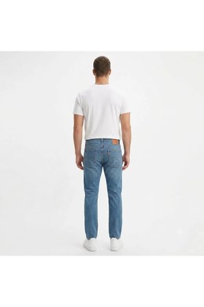 502 Taper likralı esnek kumaş erkek kot pantolon-1364 Mavi / 31/32