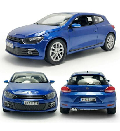 WELLY Koleksiyon 1 / 24 Ölçek VW Scirocco Mavi Model Metal Araba