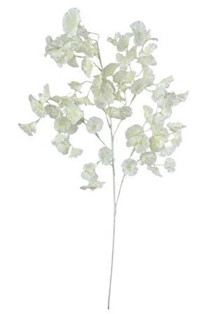 Yapay Çiçek Beyaz Zambak Tek Dal 90*35cm Kumaş Çiçek Uzun Dal
