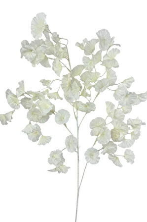 Yapay Çiçek Beyaz Zambak Tek Dal 90*35cm Kumaş Çiçek Uzun Dal
