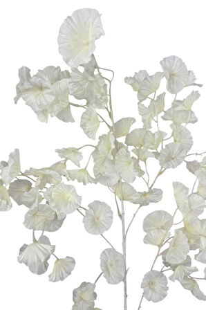 Yapay Çiçek Beyaz Zambak Tek Dal 90*35cm Kumaş Çiçek Uzun Dal