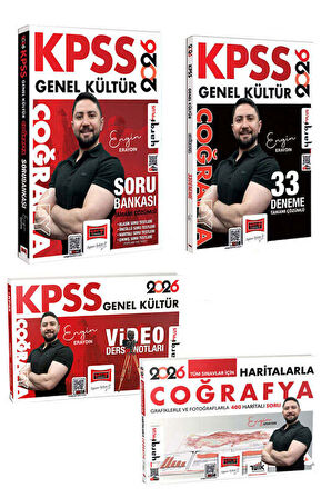 Yargı 2026 KPSS Genel Kültür Coğrafya Soru - Deneme Video Ders  Harita Seti Engin Eraydın 