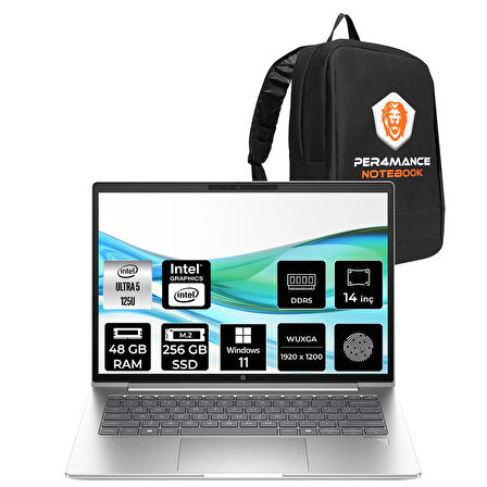 HP ProBook 440 G11 Ultra 5 125U 48GB DDR5 256GB SSD 14" WUXGA W11H Dizüstü Bilgisayar & ÇANTA