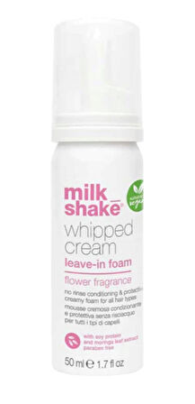 Milk Shake Conditioning Whipped Cream Flower Canlandırıcı ve Koruyucu Saç Köpüğü 50 ml