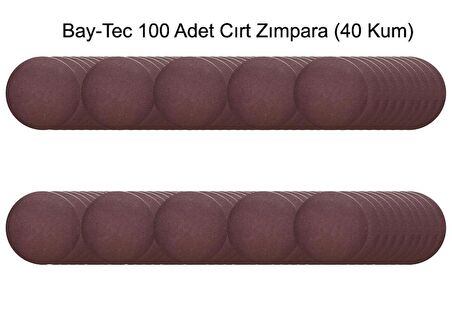 Bay-Tec Cırt Zımpara  40 Kum 115 mm 100 Adet