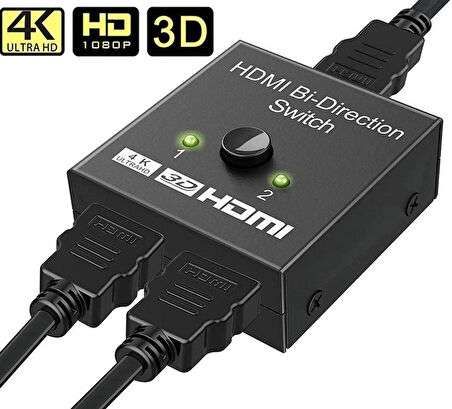 Lunatic 4494 2 Port Çift Yönlü Hdmi Switch Splitter Ekran Monitör Çoklayıcı Çoğaltıcı Bidirection