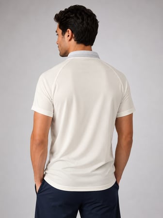UMBRO Vectör Kamp Erkek Ekru Polyester Polo Yaka Spor Tişört TF0614