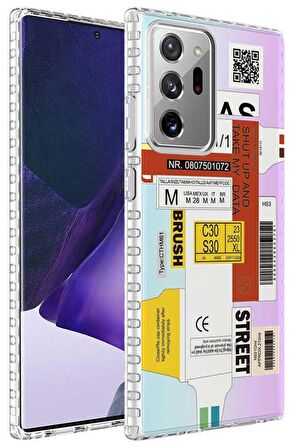  Note 20 Ultra Airbag Kenarlı Renkli Desenli Elegans Silikon