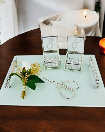 Harmonize Beyaz Söz Tepsisi ve Damat Kahve Fincanı