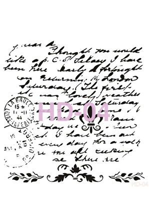 Hd004 Home Dekor Stencil 45x45