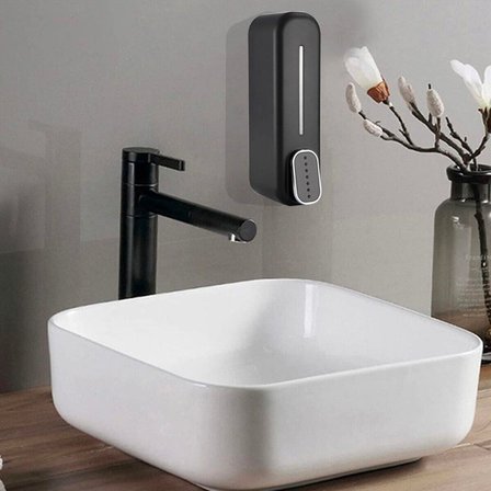 Roichil ® Siyah Duvara Monte Sıvı Sabunluk Dispenser 300 ml