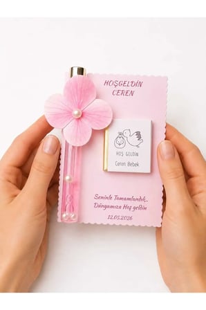 Hoş Geldin Bebek Hediyeliği Kişiye Özel Doğum Hediyeliği Mevlüt Hediyeliği Bebek Mevlüdü Çikolatalı Hediyelik Simli Kolonya Baby Shower Hediyeliği 10 ADET