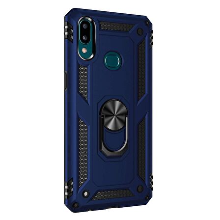 Gpack Samsung Galaxy A10s Kılıf Vega Standlı Yüzüklü Mıknatıslı