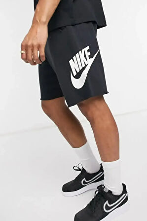 Nike Sportswear Sport Essentials French Terry Alumni Bol Kesim Siyah Erkek Spor Şort