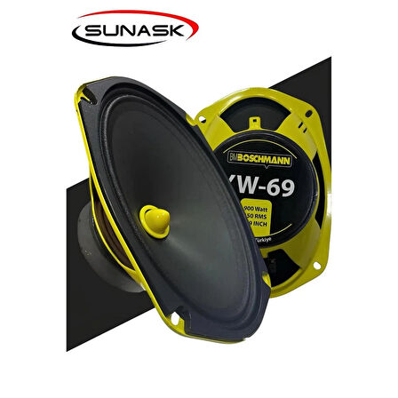 BOSCHMANN XW-69-900WMAX-150W RMS-6''X9''-OVAL MİDRANGE HOPARLÖR-2 ADETTİR