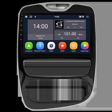 RENAULT CLİO 4-2016-2020 ARASI Uyumlu-10.1'' MULTİMEDYA ÇERÇEVESİ-CANBUSLI-DİREKSİYON UYUMLU TEKNİK 