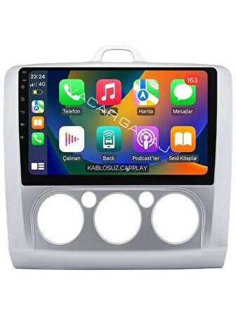FOR-X FORD FOCUS 2 MANUEL(2005-2011)-9''ANDROİD GERÇEK 2+32 GB / 4 ÇEKİRDEK 1.6Ghz / WIFI 5.0Ghz / BT 5.4-KABLOSUZ CARPLAY-AHD HD GERİ GÖRÜŞ KAMERA HEDİYE