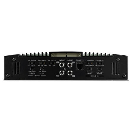 SOUNDMAX SX-3200.4AB-4000W MAX-4X80W RMS-KALİTELİ KÖPRÜLENEBİLİR OTO ANFİ