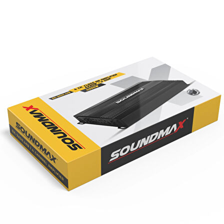 SOUNDMAX SX-3200.4AB-4000W MAX-4X80W RMS-KALİTELİ KÖPRÜLENEBİLİR OTO ANFİ