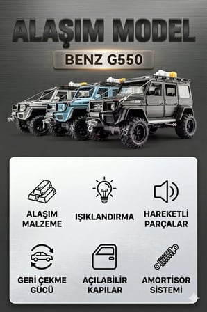 G550 Brabus 1/24 Diecast Model Araba - Off Road Koleksiyonluk Metal Oyuncak