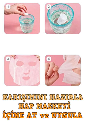 Sıkıştırılmış Yüz Maskesi Dıy Kağıt Maske Tabletleri 100 Adet