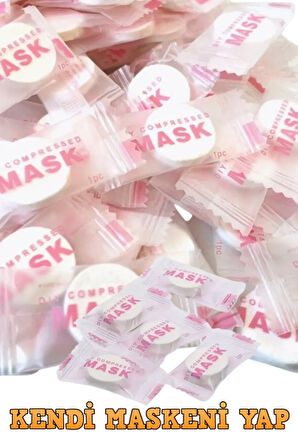 Sıkıştırılmış Yüz Maskesi Dıy Kağıt Maske Tabletleri 20 Adet