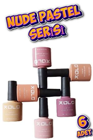 Nude Pastel Kalıcı Oje Seti 6x10ML 6 Farklı Renk Soak Of Polish Gel