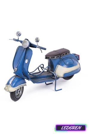 Dekoratif Metal Scooter Biblo Nostaljik Vintage Ev Ofis Masa Dekoru El Yapımı 1404A-6492