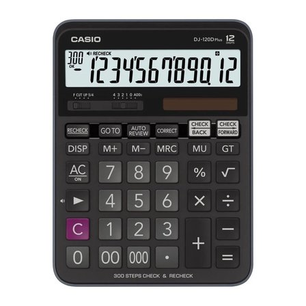 İşlem Kontrollü 12 Hane Masa Üstü Hesap Makinesi DJ-120D Plus
