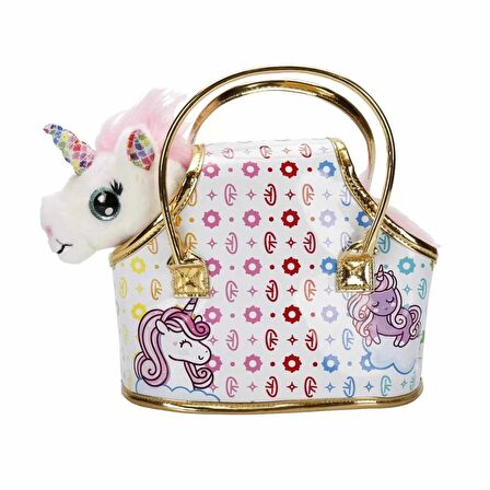 Cutekins Taşıma Çantalı Peluş Unicorn Lou Lou