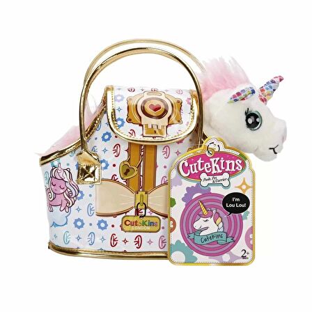 Cutekins Taşıma Çantalı Peluş Unicorn Lou Lou