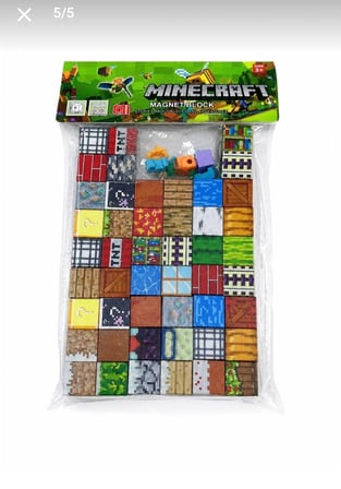 Manyetik Yapı Blokları Minecraft Mıknatıslı 49 Parça Yapı Seti 1 Figürlü Eğitici Zeka Oyuncağı