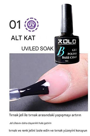 Kalıcı Oje Protez Tırnak Base Coat Top Coat Oje Sabitleyici Set 2x10 ML Premium Kalıcılık Parlaklık