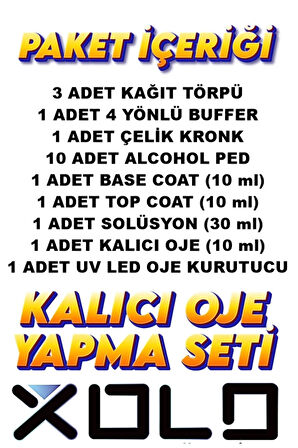 Kalıcı Oje Yapma Seti 20 Parça Nude Serisi Top Base Top Coat Solüsyon Kronk Törpü Uv Led Seti