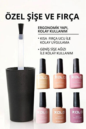 Kalıcı Oje Yapma Seti 20 Parça Nude Serisi Top Base Top Coat Solüsyon Kronk Törpü Uv Led Seti