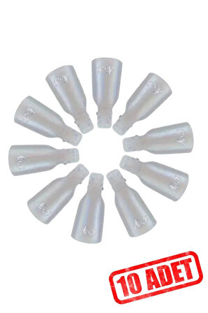 Kalıcı Oje Çıkarma Mandalı Korumalı 10 Adet Şeffaf