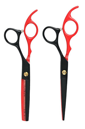 Samuray Dragon Kuaför Berber Makas Seti Düz ve Ara Makas 6.5 inç 17cm XLQ509