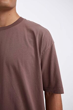 DeFacto Oversize Fit Bisiklet Yaka Kısa Kollu Tişört C7160AX24SMBN577
