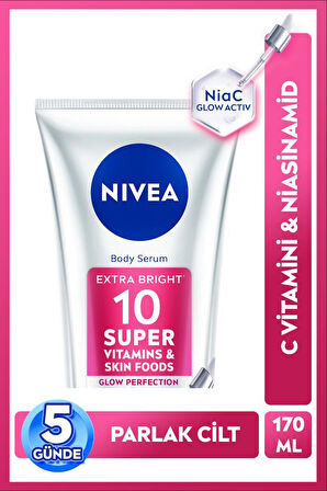 Super10 Serum Etkili Vücut Losyonu SPF15 170 ml,Aydınlatıcı,Sıkılaştırıcı,Nemlendirici,C Vitamini